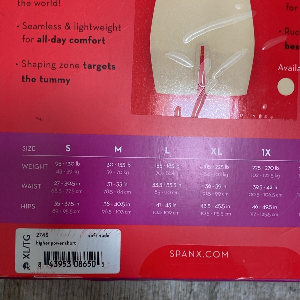 New Spanx higher waisted shaper shorts red size XL - Picture 4 of 9